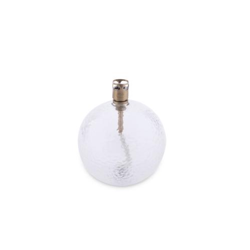 Oljelampe - hamret glass - Rund Boll - Messing - Ø9 cm - www.frokenfraken.se