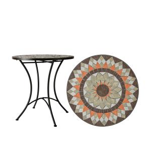 Trädgårdsbord - Flerfärgad Mosaik - Stjärna - Järn - Ø70 x 72 cm - www.frokenfraken.se
