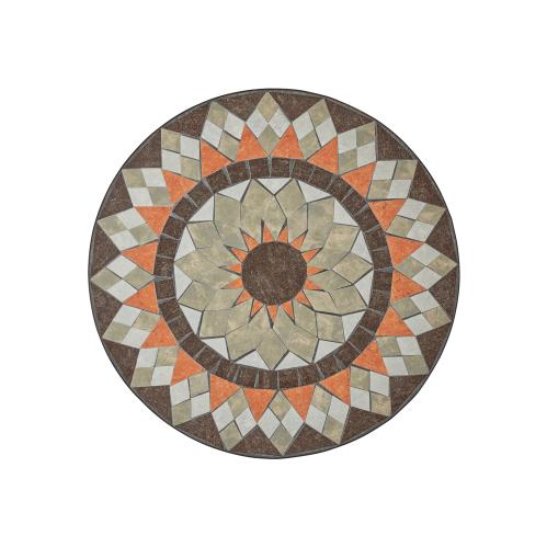 Trädgårdsbord - Flerfärgad Mosaik - Stjärna - Järn - Ø70 x 72 cm - www.frokenfraken.se