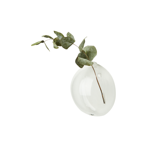Vase for vegg - Glasskule - D12 cm - www.frokenfraken.se