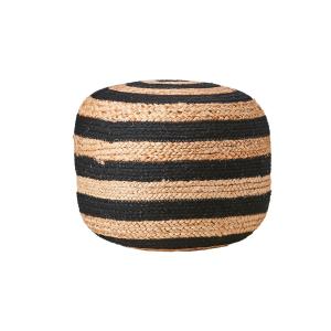 Sittepuff - Svart/natur - Ø40 x 35 cm - www.frokenfraken.se