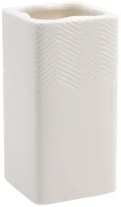 Tannbørsteholder - Fishbone Vit - www.frokenfraken.se