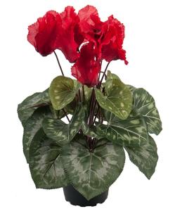 Cyclamen Rød - Kunstig Plante - 32 cm - www.frokenfraken.se