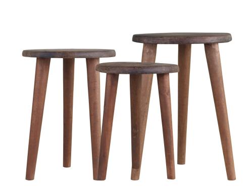 Pall - Resirkulert tre - 38 x Ø26 cm - 3-pakning - www.frokenfraken.se