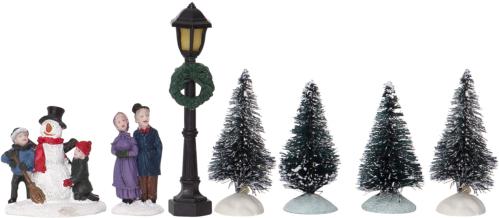 Lyslenke - Liten landsby - Flerfargede hus - 10 cm - www.frokenfraken.se