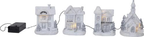 Lyslenke - Liten landsby - Hvite Hus - 10 cm - www.frokenfraken.se