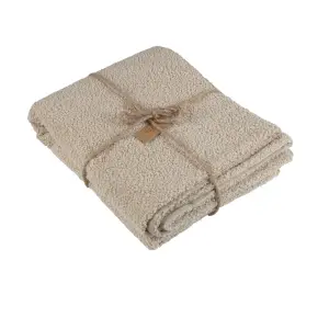 Plaid - Teddy - Sand - 120 x 150 cm - www.frokenfraken.se