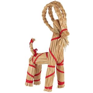 Julenisse - Halmnisse med røde bånd - 59 cm - www.frokenfraken.se