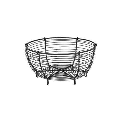 Trådkurv Rund Svart Liten - Ø 21 x 10,5 cm - www.frokenfraken.se
