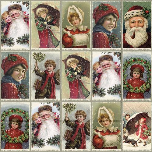 Serviett - Jul - Julekollasj - 33 x 33 cm - www.frokenfraken.se
