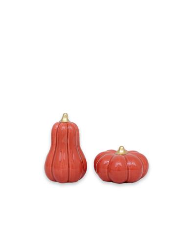 Gresskar - Rustoransje Fenja - 2-pakning - Ø6 x 9 cm, Ø7,5 x 5 cm - www.frokenfraken.se
