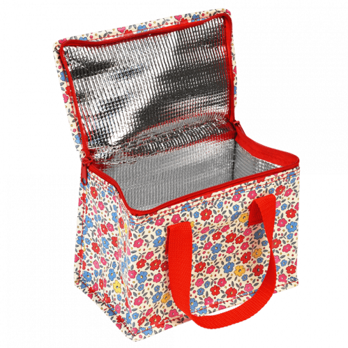Kjølebag - Retro - Blomstret - 14 x 20 x 15 cm - www.frokenfraken.se