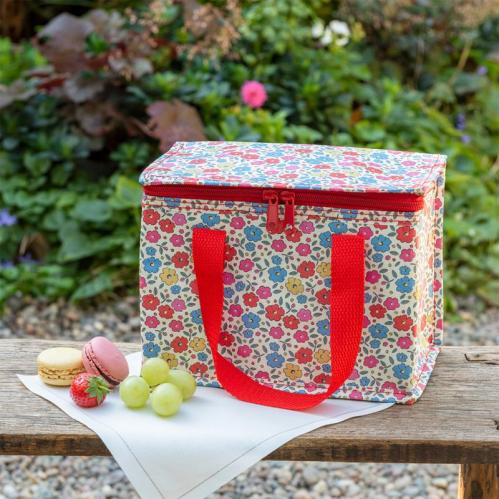 Kjølebag - Retro - Blomstret - 14 x 20 x 15 cm - www.frokenfraken.se