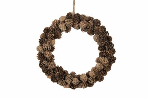 Krans med kongler - Brun - Ø25 cm - www.frokenfraken.se