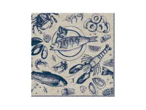 Servietter – Nature Seafood – 20-pakning – 33 x 33 cm - www.frokenfraken.se