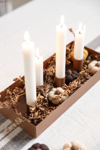 Bordlysestake – SUND – 4 lys magnet – Brun – 30 cm - www.frokenfraken.se