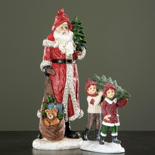 Julepynt - Barna henter treet - 14 cm - www.frokenfraken.se