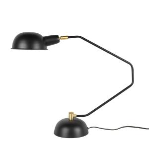 Skrivebordslampe - Svart med messingdetaljer - www.frokenfraken.se