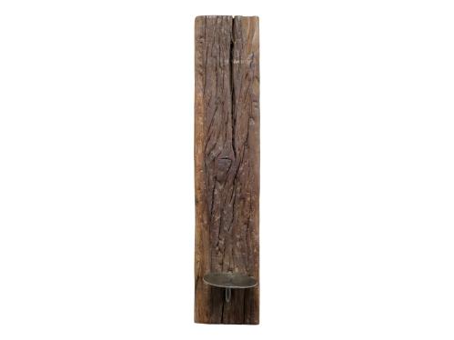 Vegglysestake for blokklys - Rustikt tre - 43 x 10 cm - www.frokenfraken.se
