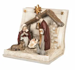 Julpynt - Julkrubba - Bok - 12 x 10 x 10 cm - www.frokenfraken.se