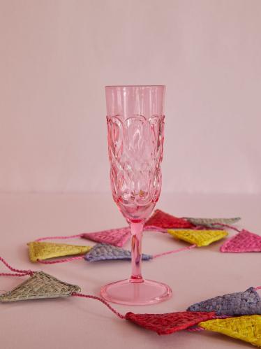 Champagneglass - Rosa - 21 cm - www.frokenfraken.se