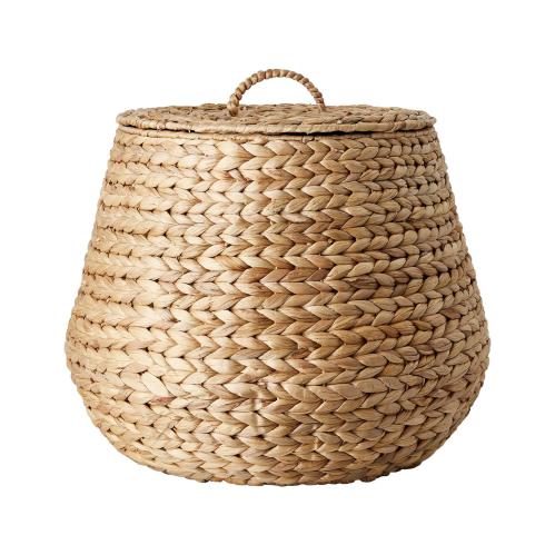Kurv med lokk - 2 størrelser - Natur - Ø22/30 x 30 cm - www.frokenfraken.se