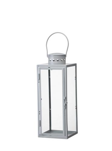 Lyslykt - Lysegrå - 13 x 34 cm - www.frokenfraken.se
