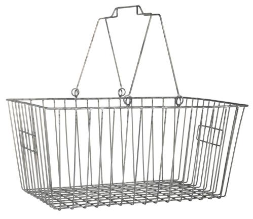 Kurv med håndtak - Metall - 25,5 x 21 x 41 cm - www.frokenfraken.se