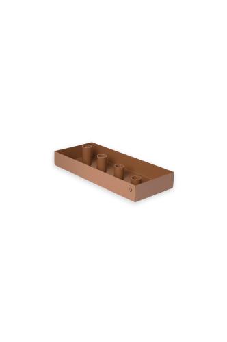 Bordlysestake – SUND – 4 lys magnet – Brun – 30 cm - www.frokenfraken.se