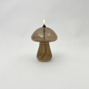 Oljelampe S – Soppformet – Brun – Ø8 x 10 cm - www.frokenfraken.se