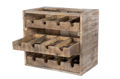 Vinboks - Antikk tre - 51 x 32 x 54,5 cm - www.frokenfraken.se