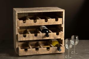 Vinboks - Antikk tre - 51 x 32 x 54,5 cm - www.frokenfraken.se