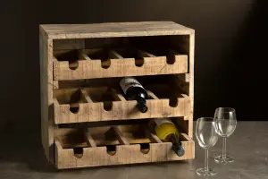 Vinboks - Antikk tre - 51 x 32 x 54,5 cm - www.frokenfraken.se