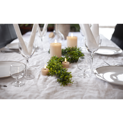 Batterilys - Beige - LED Votivlys - 5 cm - Flamme Flow - 2 stk - www.frokenfraken.se