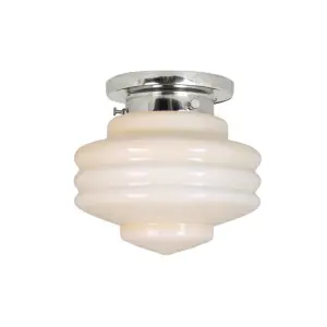 Badrumslampa - Tak - Valter - Silver/Beige - Ø20 x H21 cm - www.frokenfraken.se