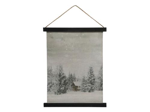 Tavle - Vinterskog - 50 x 40 cm - www.frokenfraken.se