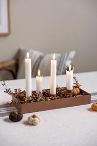 Bordlysestake – SUND – 4 lys magnet – Brun – 30 cm - www.frokenfraken.se