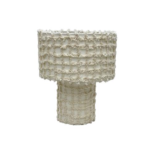 Bordslampe - Rutete Stoff - Beige - 44 x 60 cm - www.frokenfraken.se