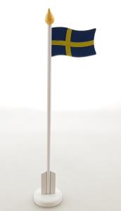 Flagg - Bordflagg i tre med fot - 30 cm - www.frokenfraken.se