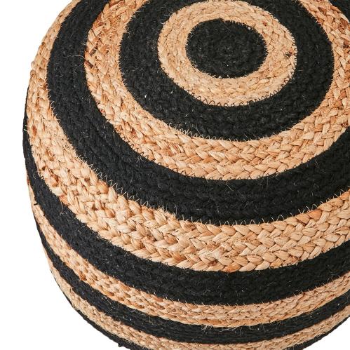 Sittepuff - Svart/natur - Ø40 x 35 cm - www.frokenfraken.se