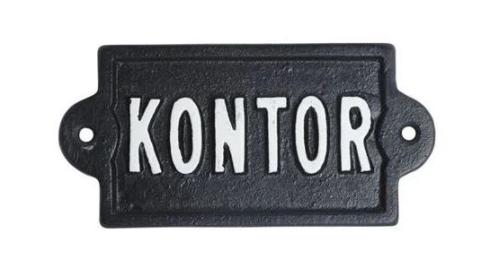 Skilt - Kontor - 14 x 7 cm - www.frokenfraken.se