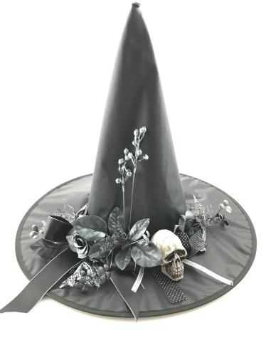 Hatt - Halloween - Heks med dekorasjon - 45 x 45 x 38 cm - www.frokenfraken.se