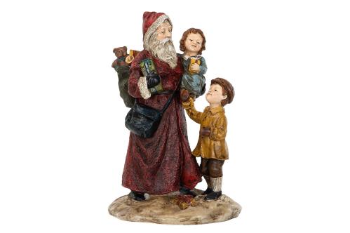 Jultomte som hilser på barna - 25 cm - www.frokenfraken.se