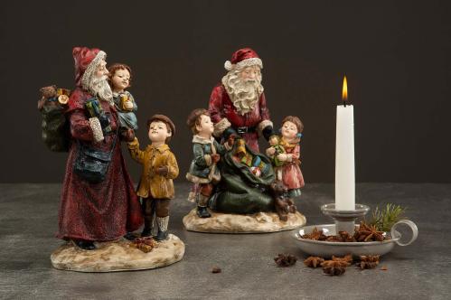 Jultomte som hilser på barna - 25 cm - www.frokenfraken.se