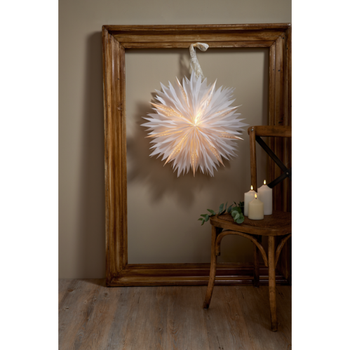 Adventsstjerne - Papir Dis - 60 cm - www.frokenfraken.se