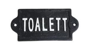 Skilt - Toalett - 14 x 7 cm - www.frokenfraken.se