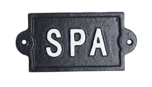 Skilt - Spa - 14 x 7 cm - www.frokenfraken.se