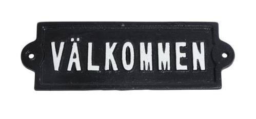 Skilt - Velkommen - 20,5 x 7 cm - www.frokenfraken.se