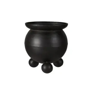 Krukke med kullføtter - Svart - 28 x 30 cm - www.frokenfraken.se