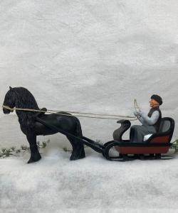 Hest og Slede - Anton - Atlas - ca 40 cm - www.frokenfraken.se